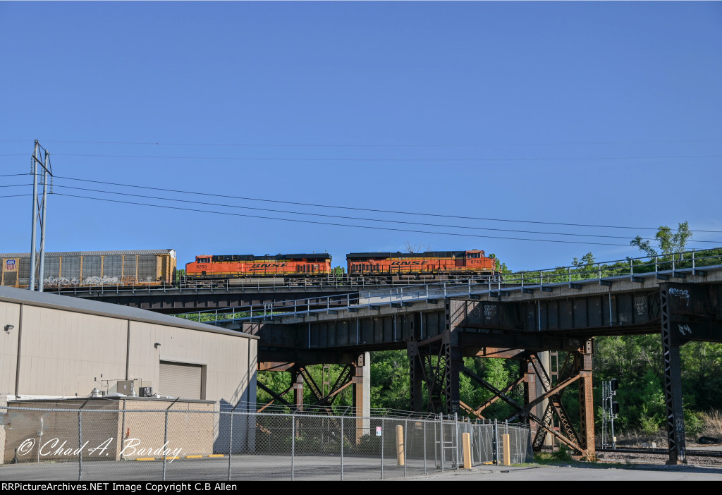 BNSF AUTORACK ACROSS THE TOP